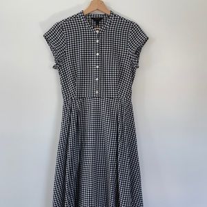JCrew Cotton Gingham Check MIDI Dress